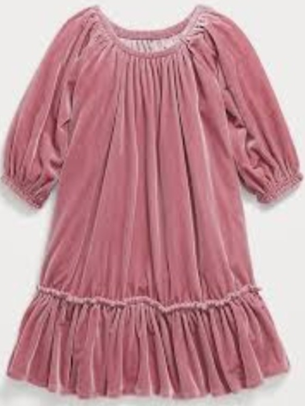 Old Navy NWT Baby Girl Size 12-18 Months Puffy Sleeve Holiday Velour Dress